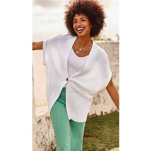 J. Jill Lagenlook Ribbed Oversized Cardigan Sz. L